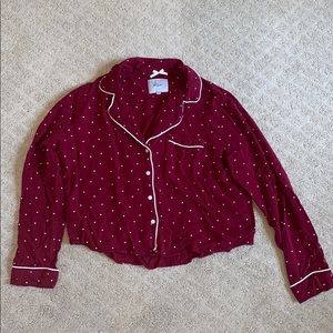 Rails silk heart pajama set